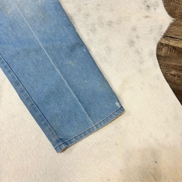 Vintage 70’s Wrangler Men's Jeans Blue Light Wash Size 38x30 5-Pocket‎ Design - Picture 9 of 9